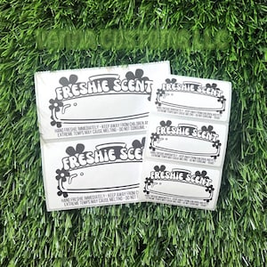 Retro Daisy Car Freshie Scent + Care Thermal Printed Labels - Freshie Scent Label - Freshie Sticker