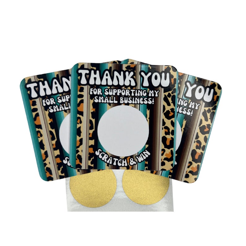 12 Count Glossy 2x2 Small Business Scratch and Win Discount Code
