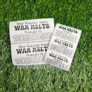 CUSTOM Wax Melts Scent + Care Thermal Printed Labels 2.25"x1.25" or 4"x2"