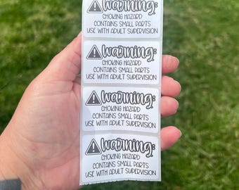 Warning Choking Hazard 2.25