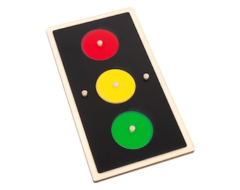 Traffic Lights Puzzle | Montessori Material | Fine Motor Skills | Infant and Toddler