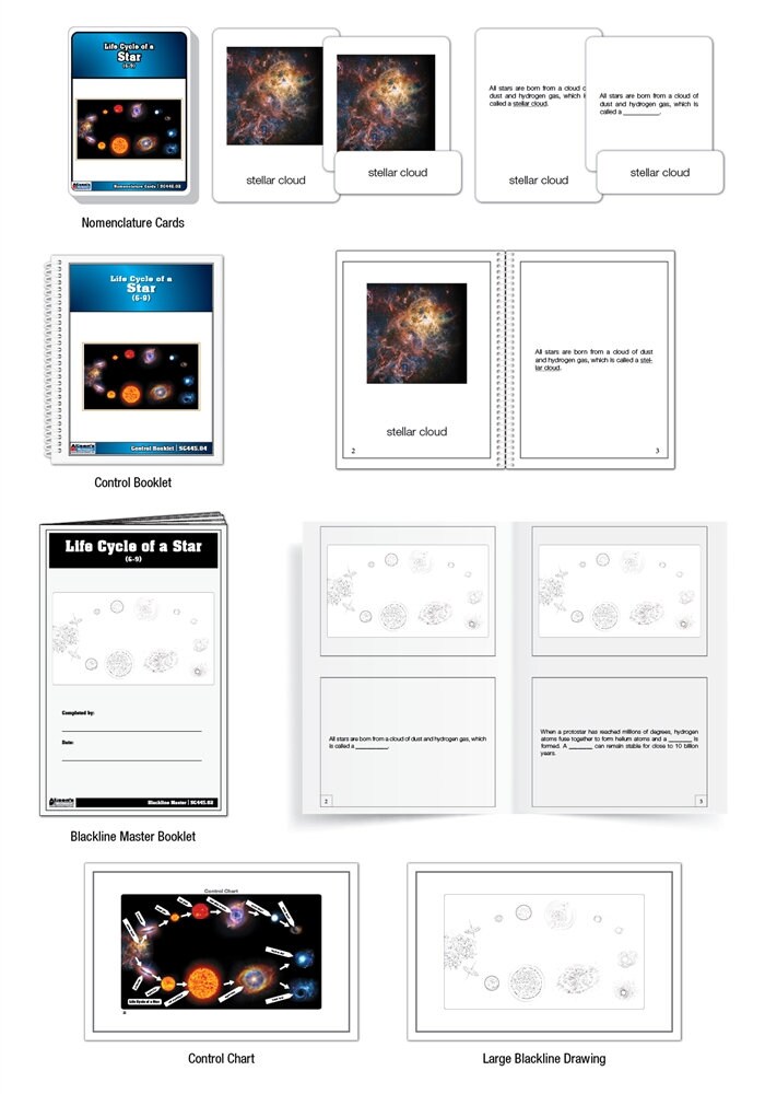 Life Cycle of a Star Puzzle With Nomenclature Cards 6-9 - Etsy