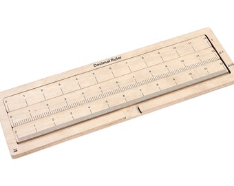 Decimal Ruler | Montessori Materials | Educational Materials | Wooden Ruler | Homeschooling