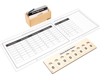 Binary Number System Complete Set | Montessori Math | Montessori Inspired | Educational Materials