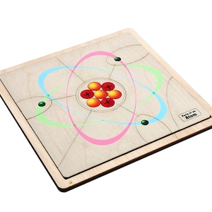 Parts of an Atom Puzzle with Nomenclature Cards (6-9) (Printed) | Montessori Materials | Montessori Science | Three Part Cards