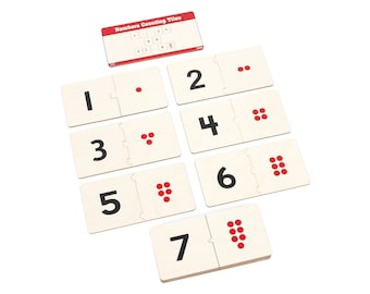 Wooden Numbers Counting Tiles | Montessori Material | Montessori Math | Learning and School