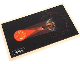 Hand Drawn Solar Eclipse Wooden Puzzle | Montessori Science