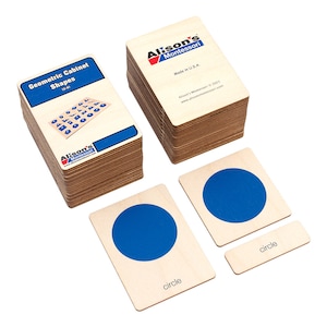 Geometric Cabinet Shapes Wooden Nomenclature Cards (3-6) | Montessori Materials | Montessori Math | Homeschooling