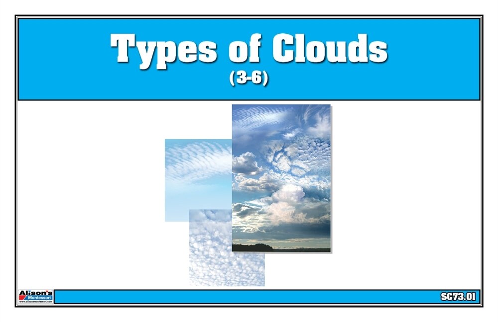 Types of Clouds Puzzle With Nomenclature Cards (3-6) | Montessori ...
