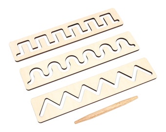 Wooden Tracing Stencils | Montessori Materials | Montessori Language | Early Preparation