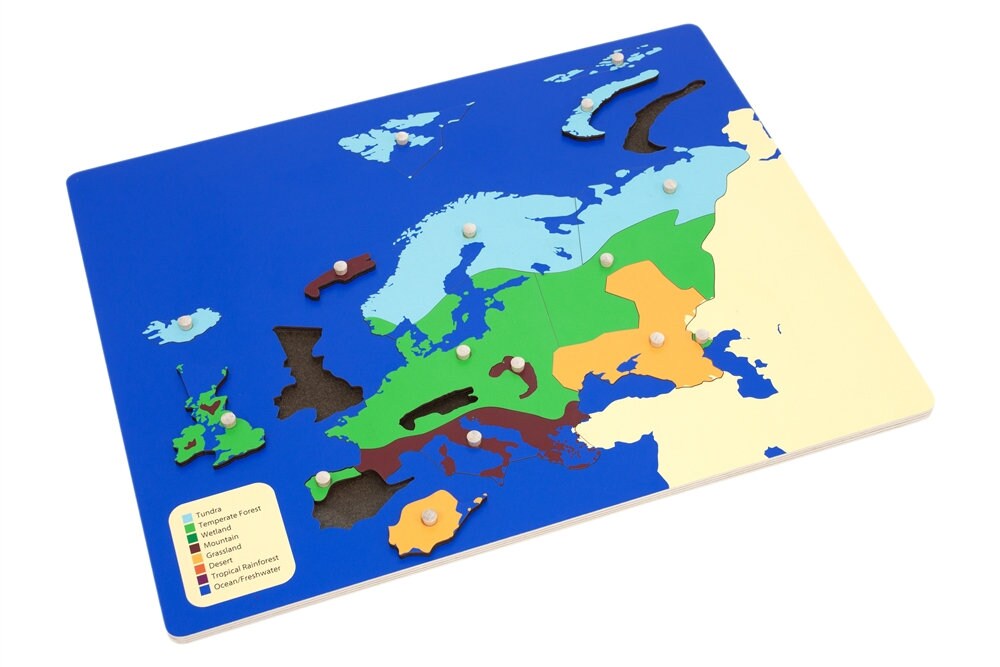 Biomes Puzzle Map of Europe | Montessori Material | Montessori ...