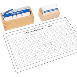 The Study of Babylonian Numerals - Complete Set | Montessori Materials | Montessori Math | Homeschooling