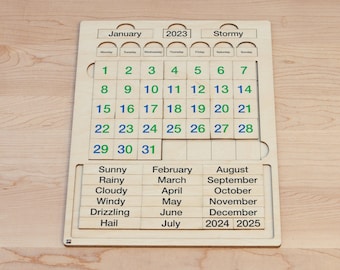 Desktop Calendar | Montessori Materials | Learning and School | Homeschooling