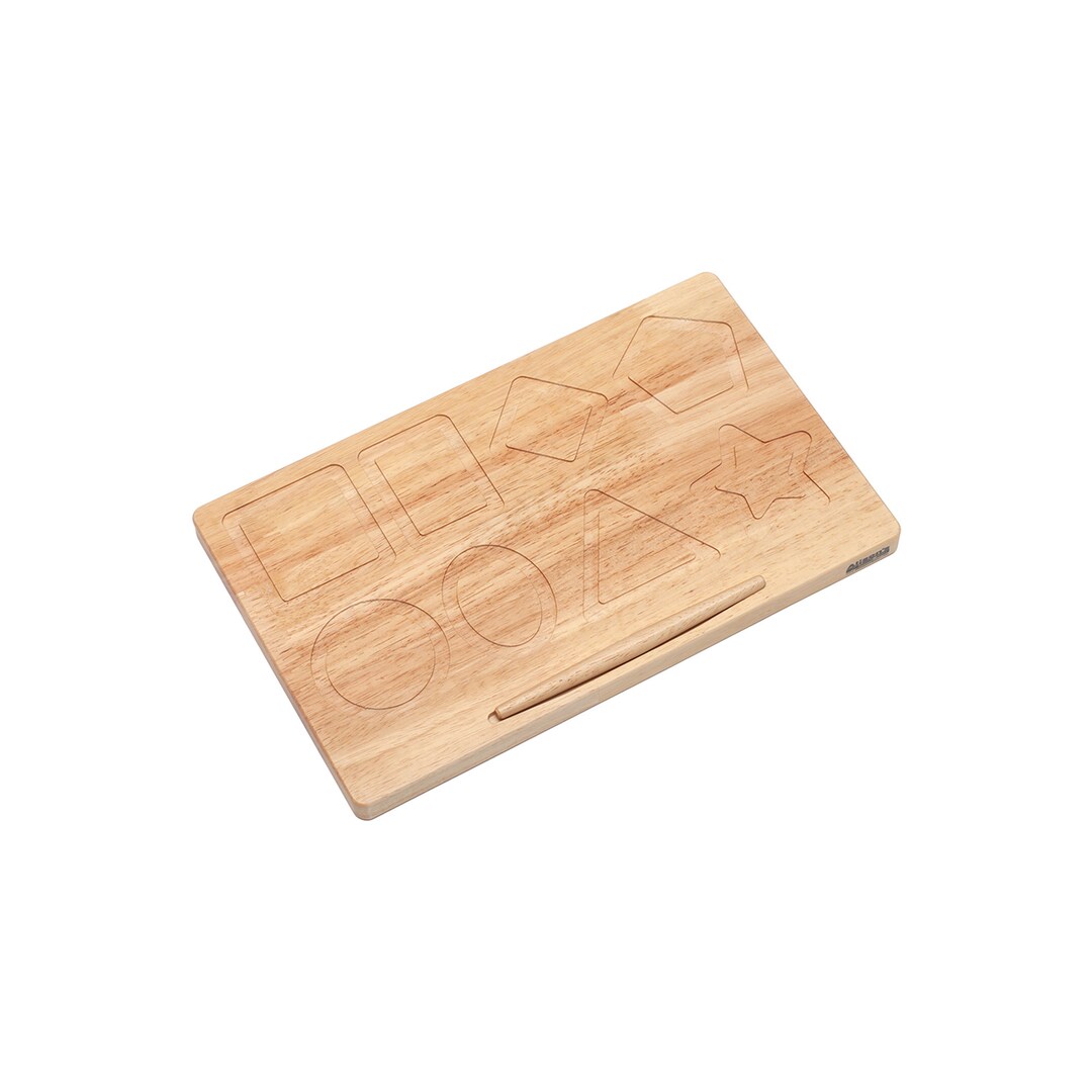 Pre-writing Closed Shapes Board | Montessori Materials | Tracing Boards ...