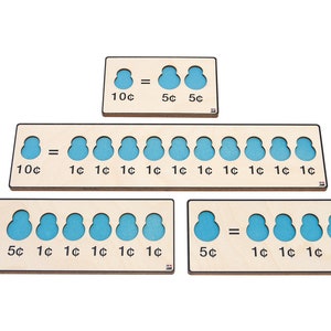 Coin Boards: Set 1 | Montessori Materials | Educational Materials | Coin Counting | Homeschooling