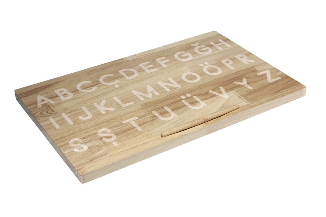 Turkish Writing Box Turkish Alphabets Tracing Board: Uppercase Print | Montessori Materials ...