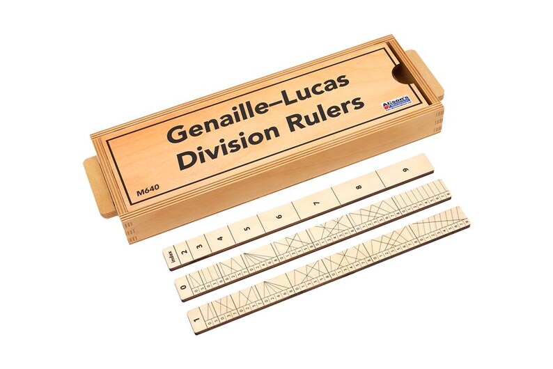 Text Box With Ruler Genaille–lucas Division Rulers | Montessori Math Tool - Etsy