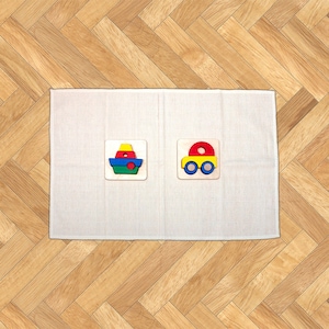Natural Medium Classroom Mats: Montessori Learning Rugs for Toddlers & Kids, Educational Floor Carpets