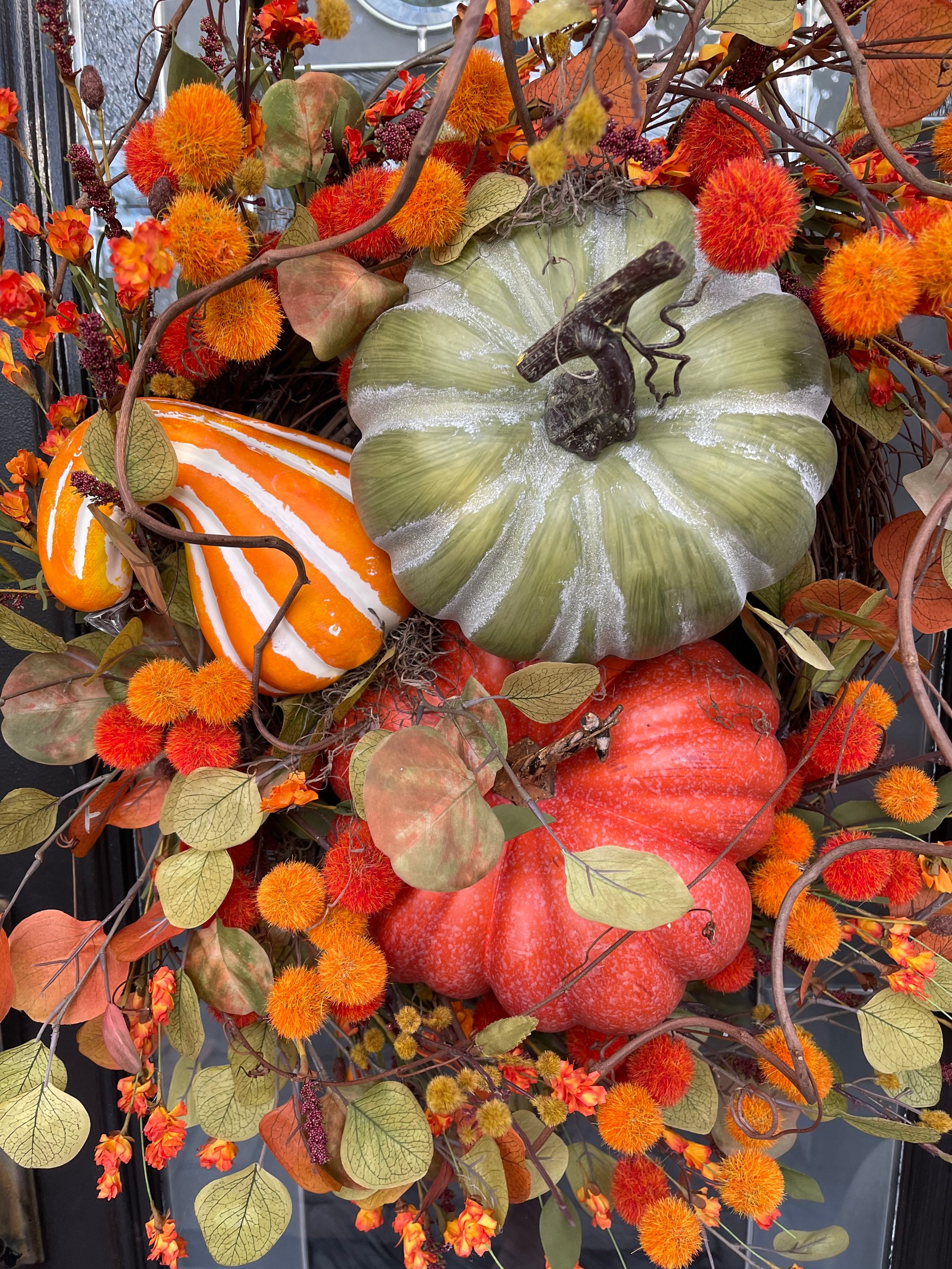 Fall Swag For Front Door | Autumn Floral Swag Wreath | Sugar Creek Home Decor