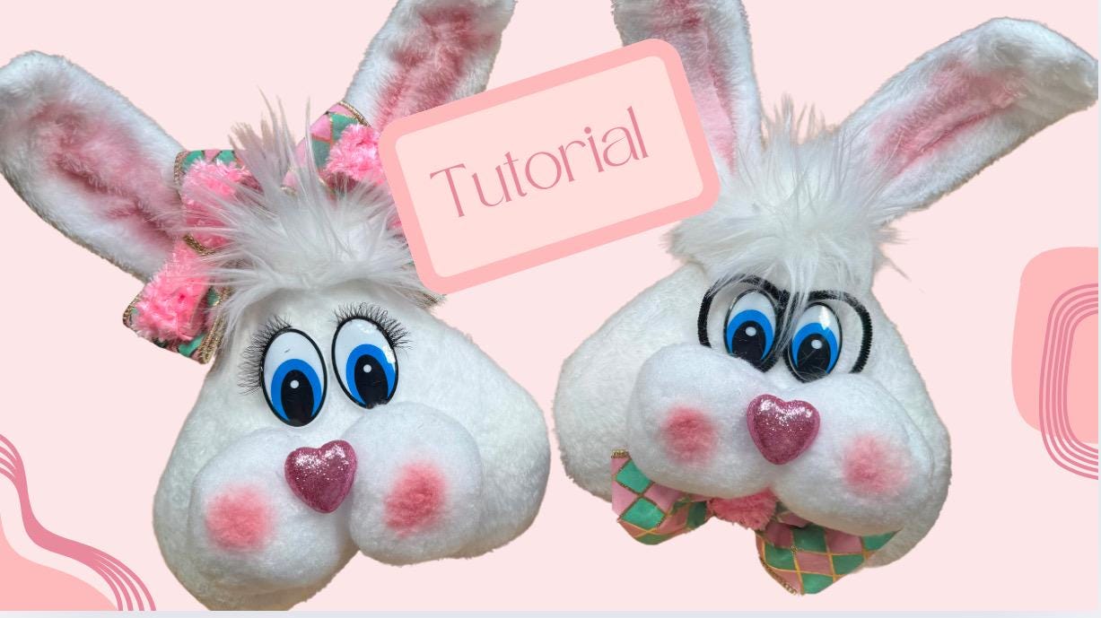 Bunny wreath Attachment Tutorial, DIY Easter Wreath Decor, Digital download