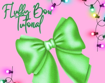 Fluffy Bow Tutorial - Step-by-Step Video Tutorial with Password Access | DIY Holiday Bow | Digital Download