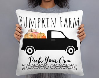 Fall Pumpkin Farm Autumn Basic Pillow