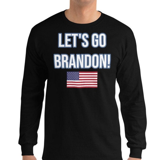 Mens CONSERVATIVE PATRIOT Let's Go Brandon Long Sleeve Shirt 
