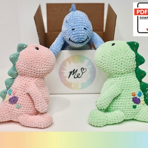 PATTERN ONLY! *** Crochet Pattern Digital Download for Moriah Elizabeth&#39;s Pickle the Dinosaur by Moriah&#39;s Mom