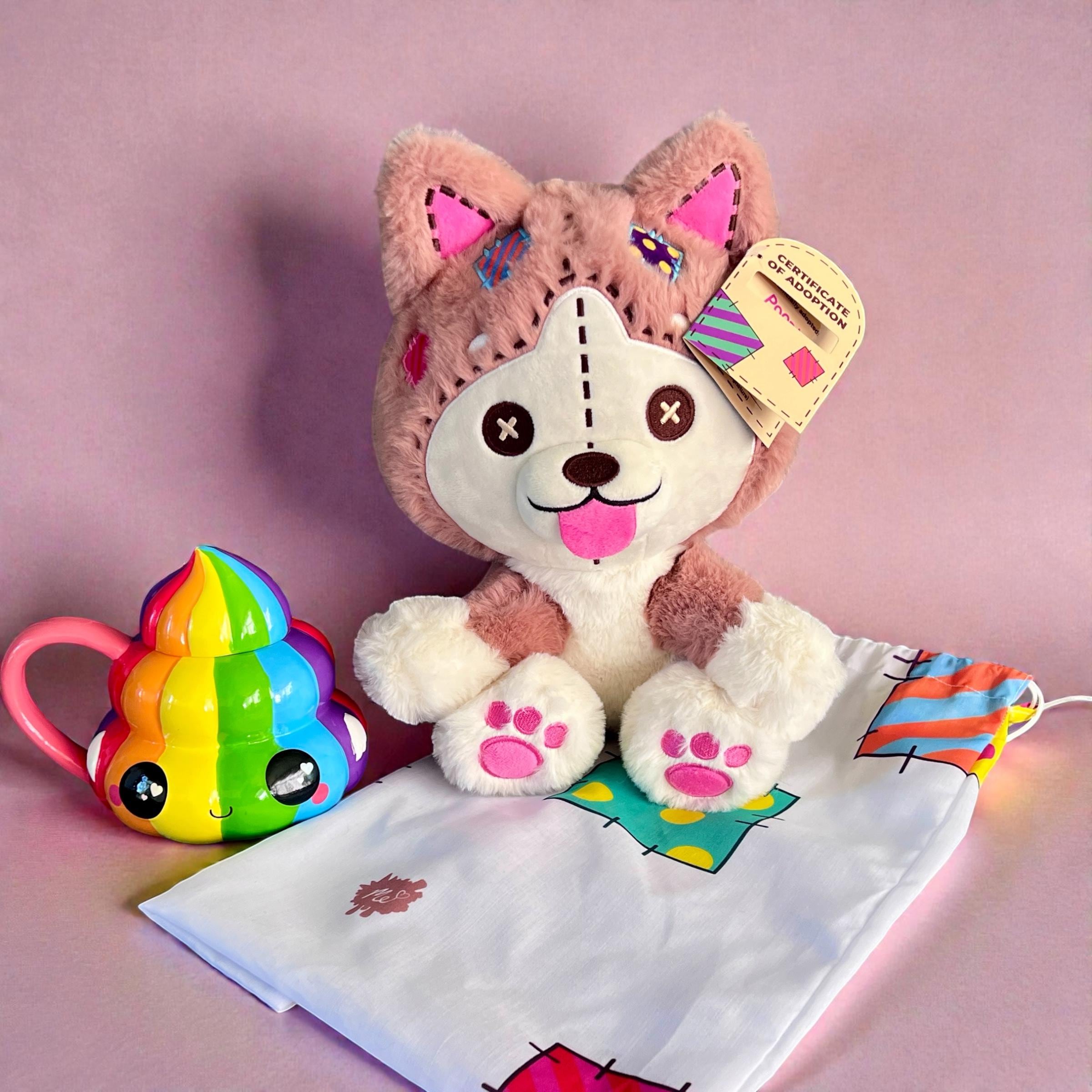 Moriah Elizabeth Poopy Plush and Rainbow Mug Set (2022 Studio Tour