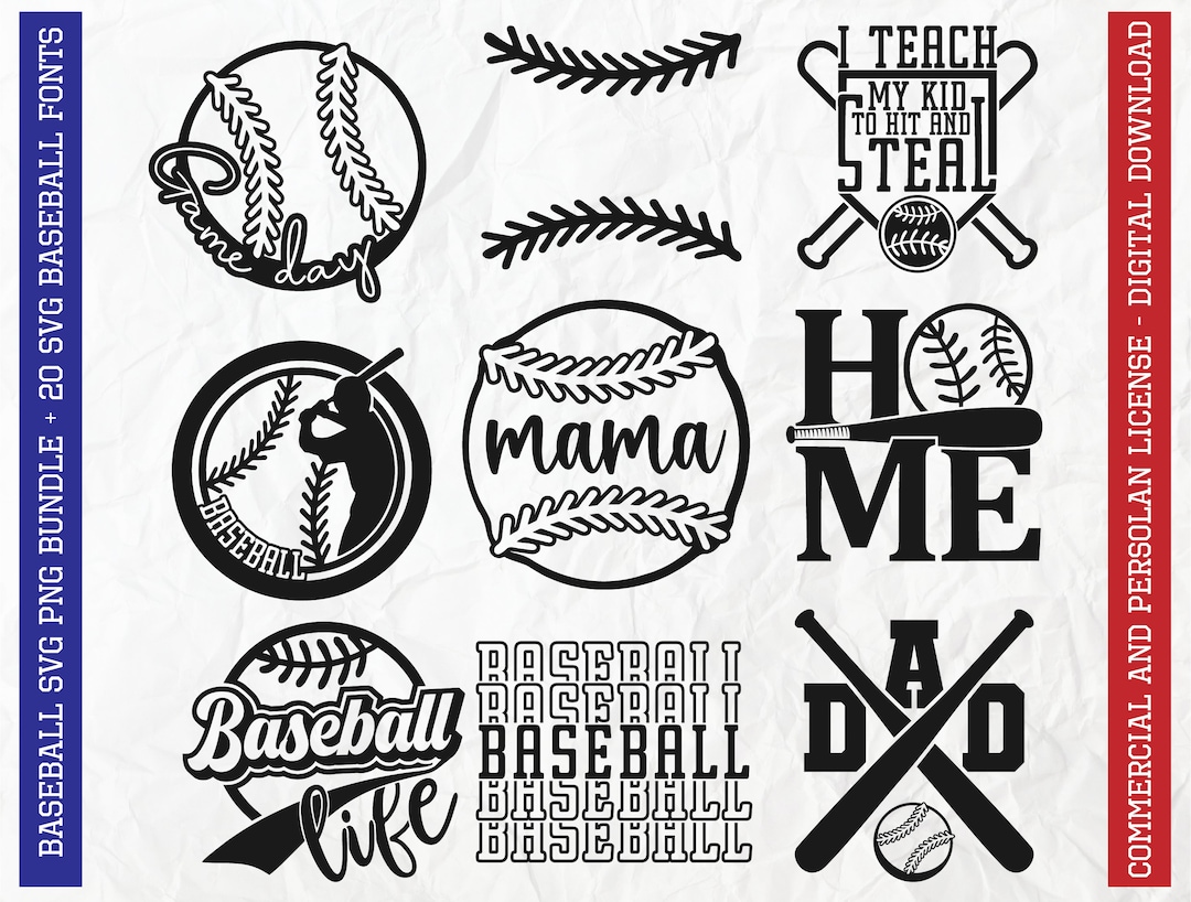 Baseball Svg Bundle, Baseball Quotes Svg, Baseball Font Svg, Baseball ...