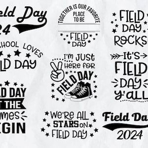 Paquete de Svg de día de campo, Svg de día de campo 2025, Svg de escuela, Svg de fin de escuela, Es hora de correr y jugar todo el día porque es el día de campo svg