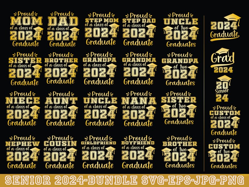 Graduate 2024 SVG Bundle, Proud of A 2024 Graduate Svg, Graduation ...