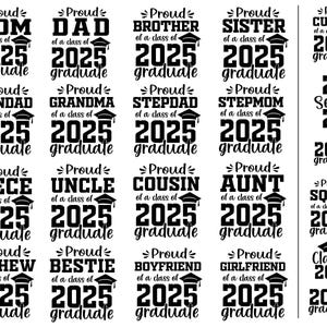 Proud Of A 2025 Graduate Svg, Graduation SVG Bundle, Graduation Shirt Design SVG, 2025 Grad SVG, Proud Family, Proud Mom of a 2025 Senior image 7