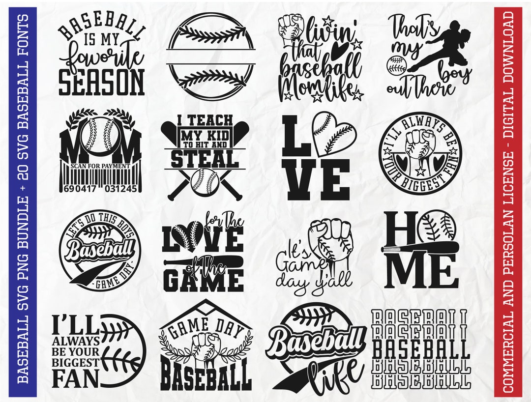 Baseball Svg Bundle, Baseball Quotes Svg, Baseball Font Svg, Baseball