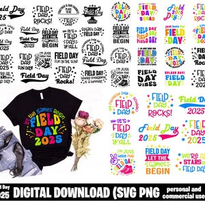 Paquete de svg del día de campo, svg del día de campo 2025, png de fin de clases, svg de camiseta de espíritu escolar, SVG de maestro de educación física, SVG del día del deporte infantil