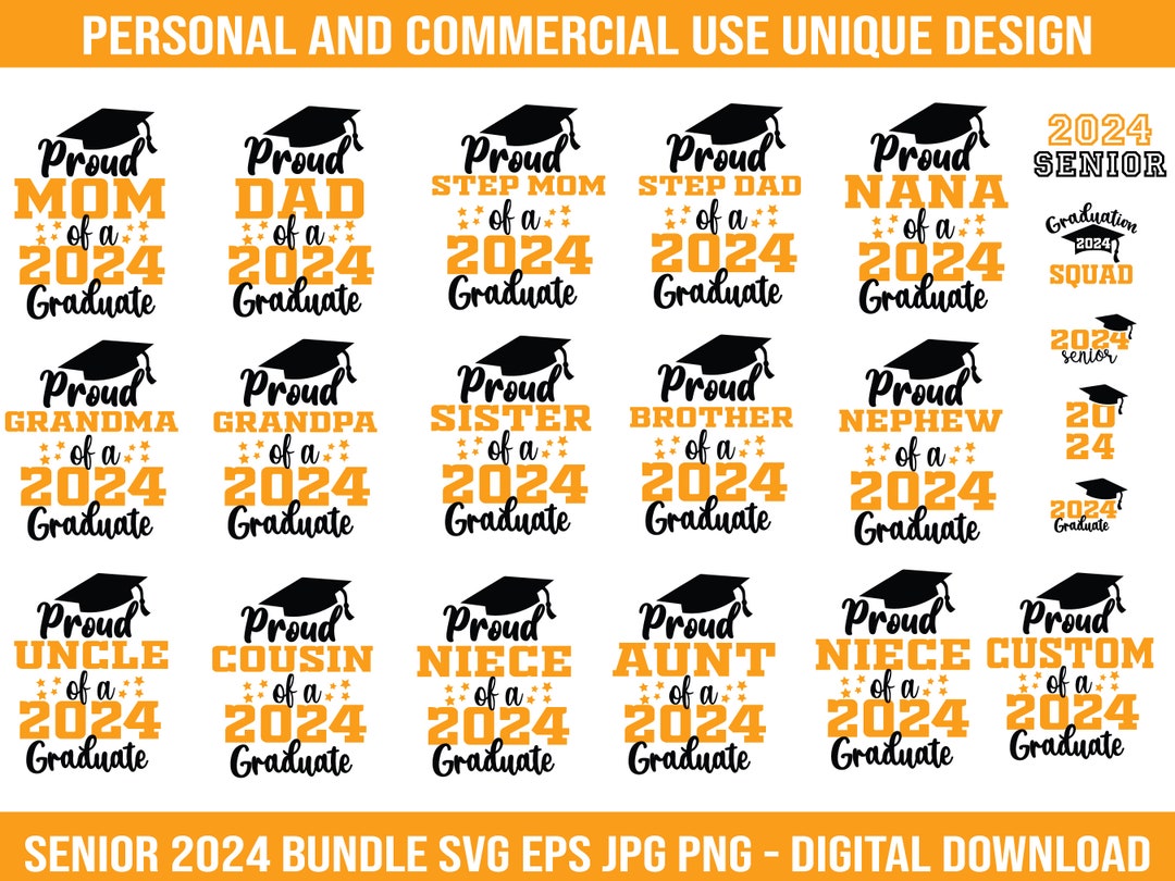 Proud of A 2024 Graduate Svg, Graduation SVG Bundle, Graduation Shirt ...