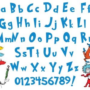 Dr Seuss Font svg, Dr Seuss alphabet svg, Dr. Seuss Quotes Cat In The Hat, Dr Suess Bundle, Read across America
