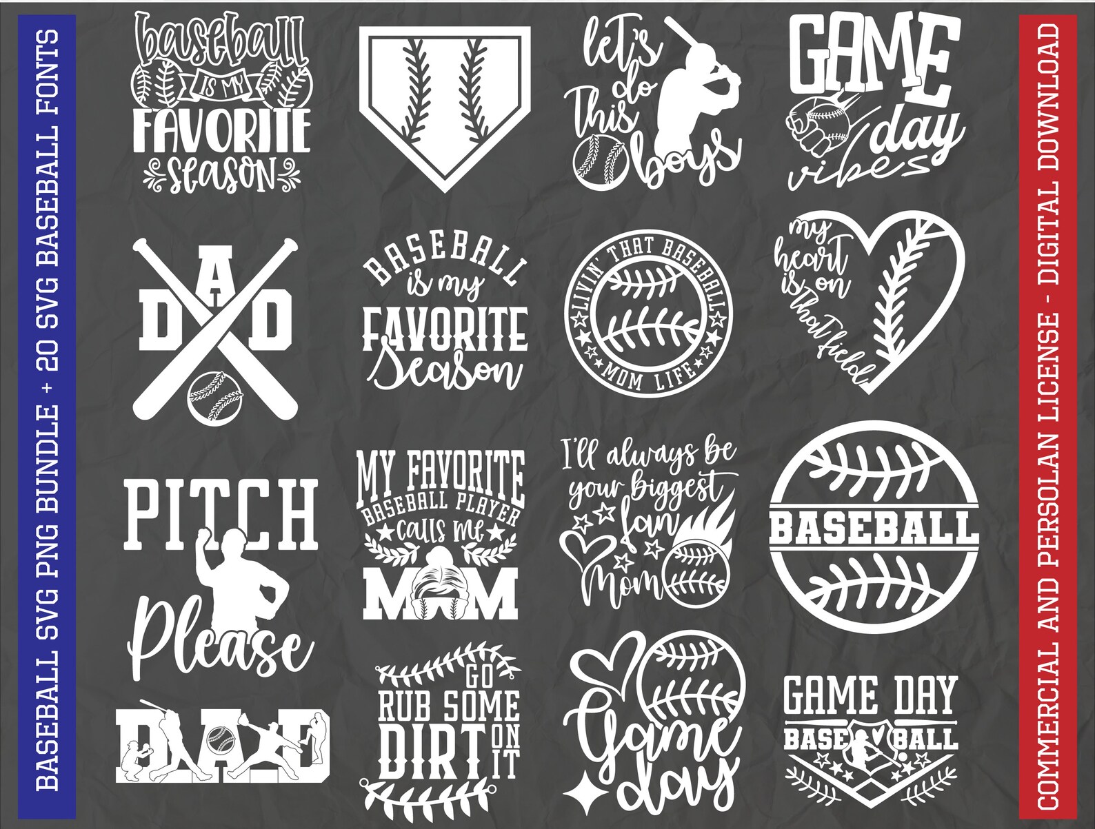 Baseball Mega Bundle Svg, Baseball Svg Bundle, Baseball Quotes Svg ...