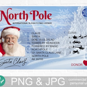 Permis du Père Noël PNG, Noël, Pôle Nord, Permis de conduire perdu du Père Noël jpg, Père Noël png, Permis de vol en traîneau du Père Noël png jpg