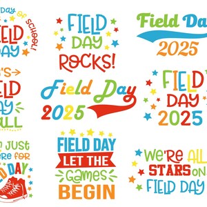 Paquete de Svg de día de campo, Svg de día de campo 2025, Svg de escuela, Svg de fin de escuela, Es hora de correr y jugar todo el día porque es el día de campo svg