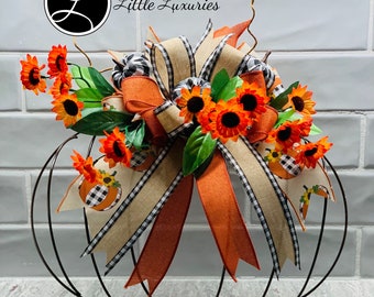 Fall Pumpkin Door Hanger, Pumpkin Front Door Wreath, Fall Pumpkin Door Sign, Fall Pumpkin Table Decor, Autumn Pumpkin Hanger, Fall Decor