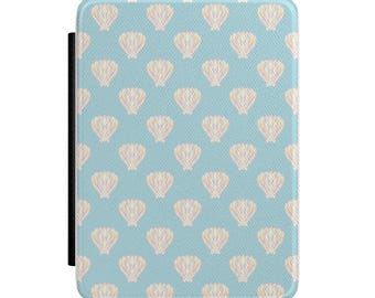 Seashell Pattern Kindle Case | Blue Shells Reader Sleeve