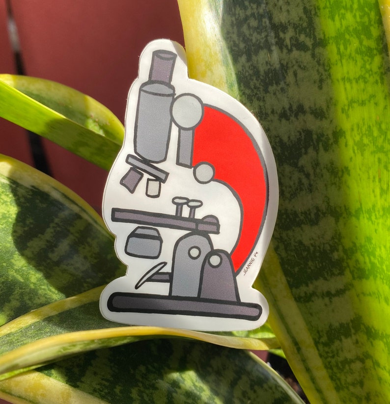 Microscope Sticker Drawing Microscope Sticker - Etsy