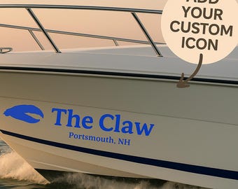 Custom Boat Name Vinyl Decal: Personalized Nautical Sticker