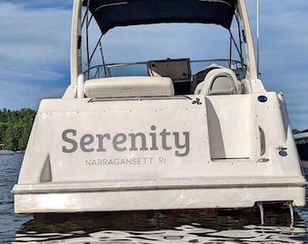 Custom Boat Name Vinyl Decal: Personalized Marine Sticker