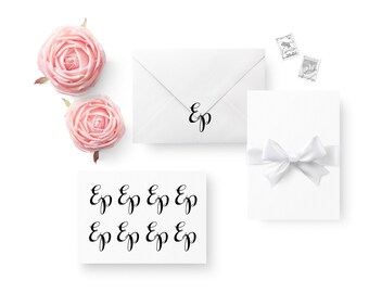 Personalized Wedding Initial Stickers: Envelope Seals, Favor Stickers