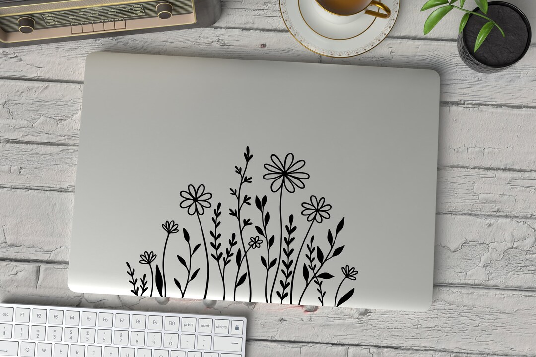 Wildflower Decal: Boho Flower Sticker for Laptop, Wall, Car - Etsy