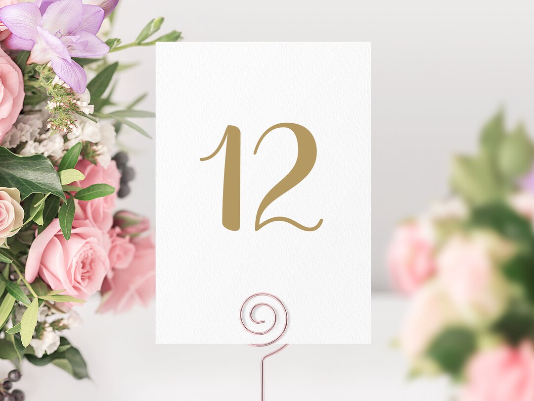 Wedding Table Numbers, Custom Wedding Table Number Stickers, Table Number Sign, Elegant Table