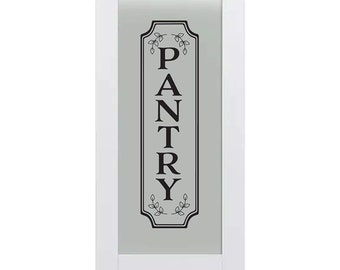 Vertical Kitchen Pantry Decal Sticker for Door or Wall, Pantry Door Sign, Kitchen Decor, Wall Art