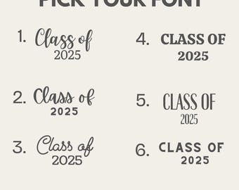 Class of 2025 Decal, Graduation 2025 Year Decal, 2025 Decal NO background, Graduation Cap, Scrapbook, Gift Idea, DIY Decal Sticker